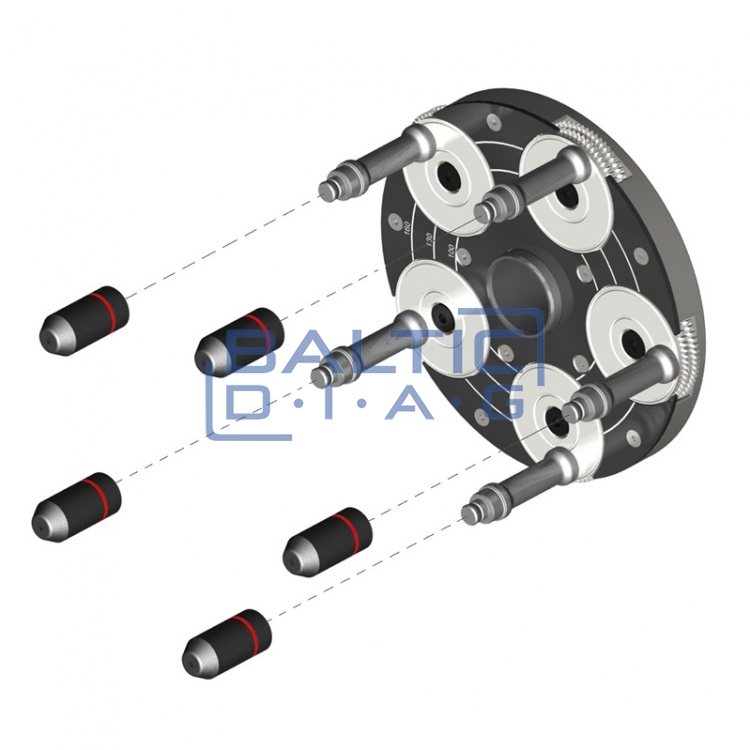 Adjustable clamping plate for wheel centering QuickPlate V (4-pin) Haweka