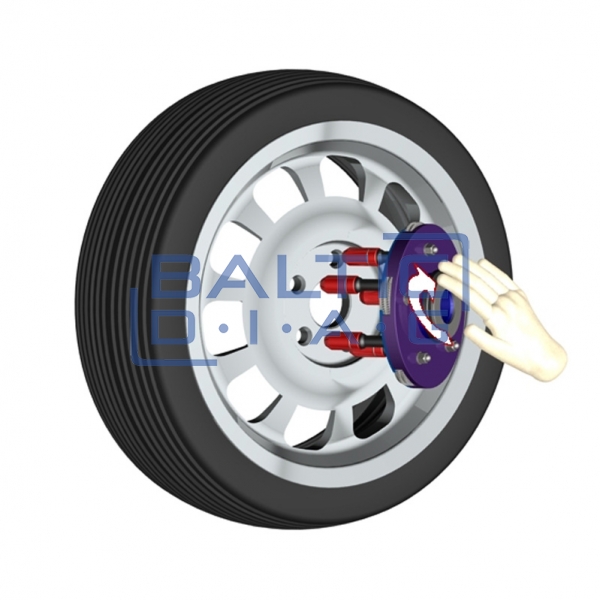 Adjustable clamping plate for wheel centering QuickPlate V (4-pin) Haweka