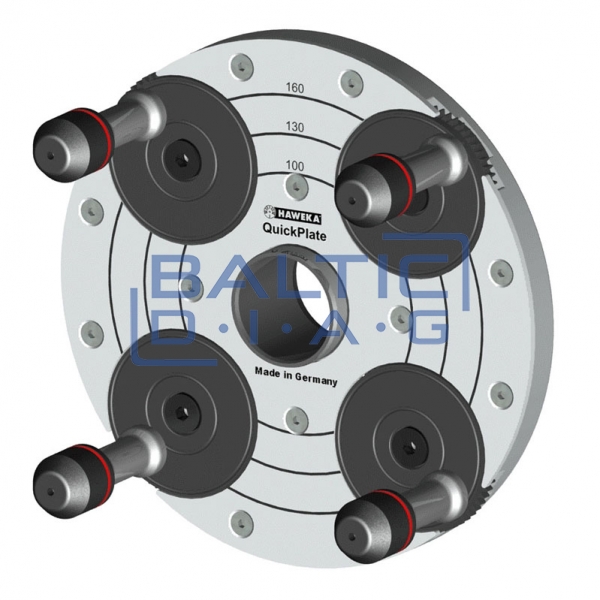 Adjustable clamping plate for wheel centering QuickPlate V (4-pin) Haweka
