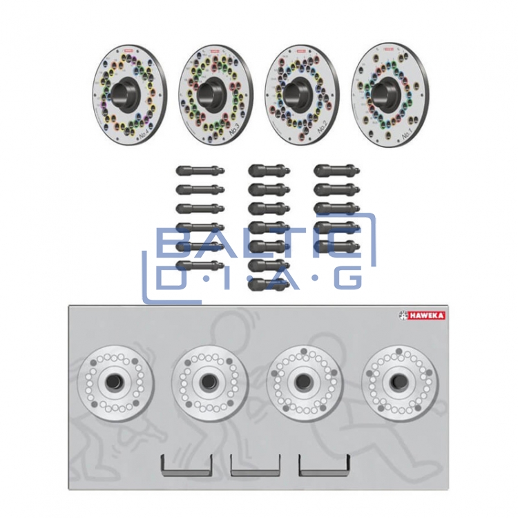 Wheel clamping flange kit for balancing machines WorldKit I Haweka