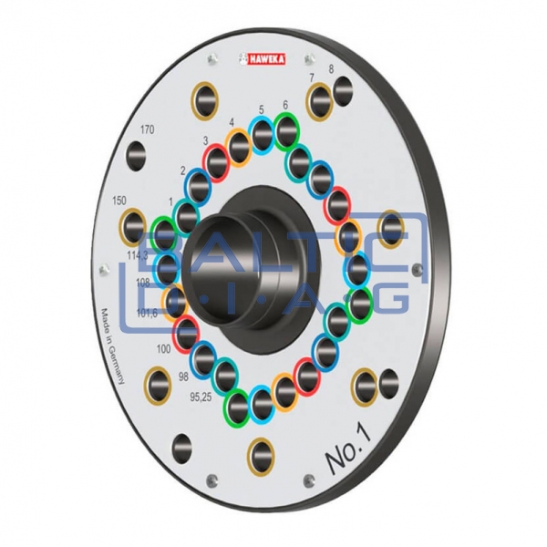 Wheel clamping flange kit for balancing machines WorldKit II Haweka