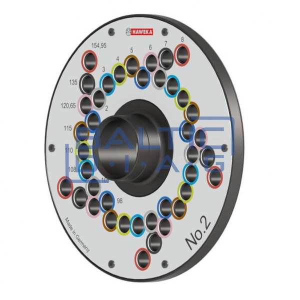 Wheel clamping flange kit for balancing machines WorldKit II Haweka