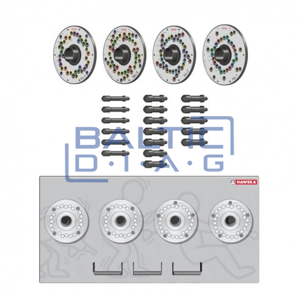Wheel clamping flange kit for balancing machines WorldKit II Haweka