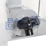 Dust collector with insert for workshops with 3 suction ports