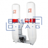 Dust collector with insert for workshops with 3 suction ports
