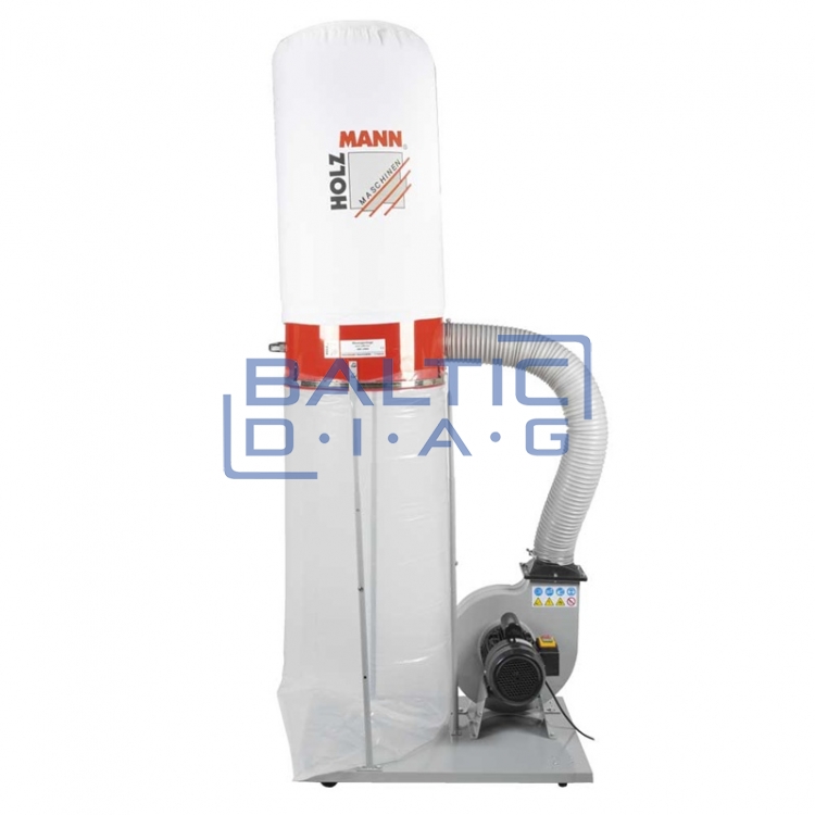 Dust collector for workshops with 2 suction ports