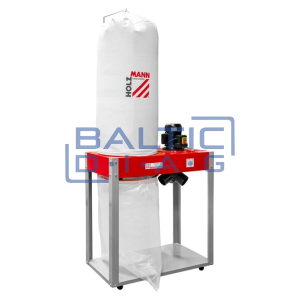 Chip extractor with 3 connection ports for workshops