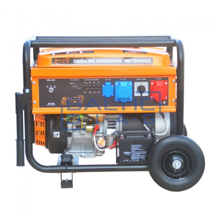 Mobile gasoline generator with 10 kW output