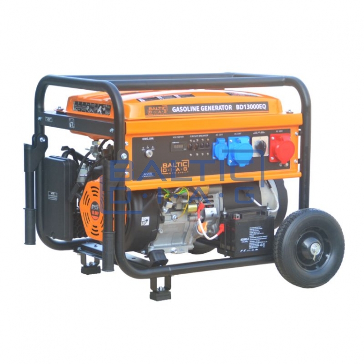 Mobile gasoline generator with 10 kW output