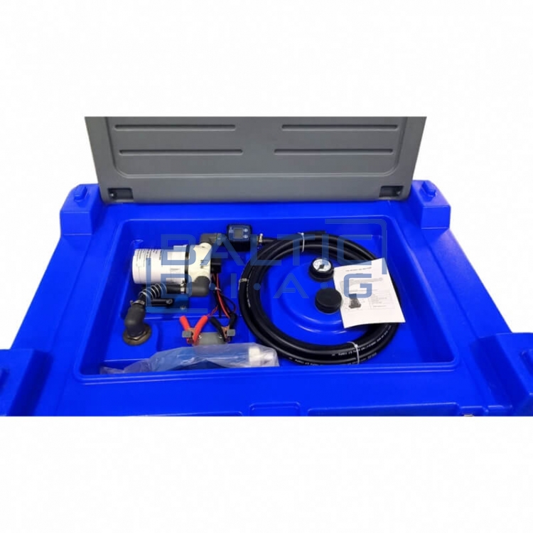 Mobili AdBlue talpykla 440L (plastikinė) su 12V ACAD40 pompa, automatiniu pistoletu ir filtru