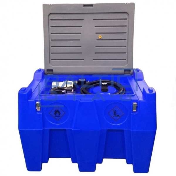 Mobili AdBlue talpykla 440L (plastikinė) su 12V ACAD40 pompa, automatiniu pistoletu ir filtru