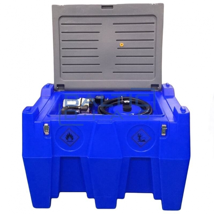 Mobili AdBlue talpykla 440L (plastikinė) su 12V ACAD40 pompa, automatiniu pistoletu ir filtru