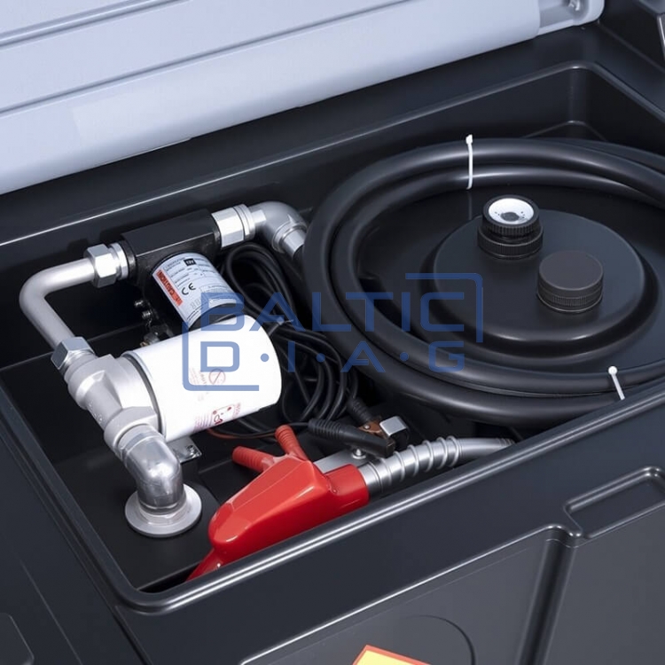 Mobili kuro talpykla 440L (plastikinė) su 12V DCTP40 pompa, automatiniu pistoletu ir filtru