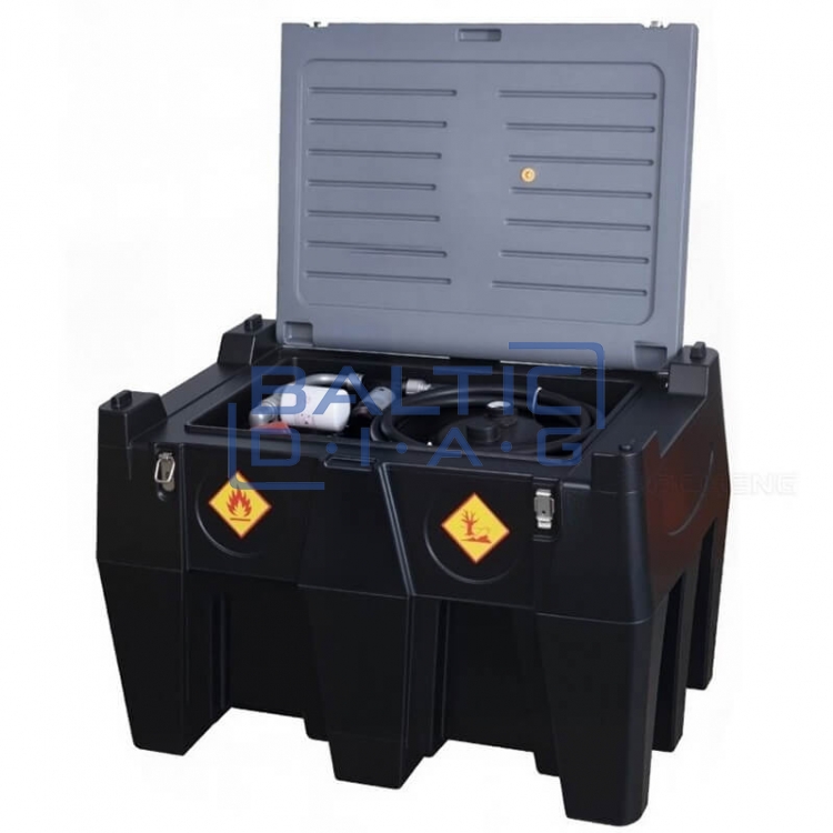 Mobili kuro talpykla 440L (plastikinė) su 12V DCTP40 pompa, automatiniu pistoletu ir filtru