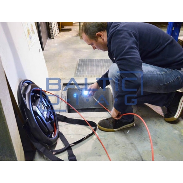 Mini-polar pipe inspection videoscope system with 10m probe and IP68 camera