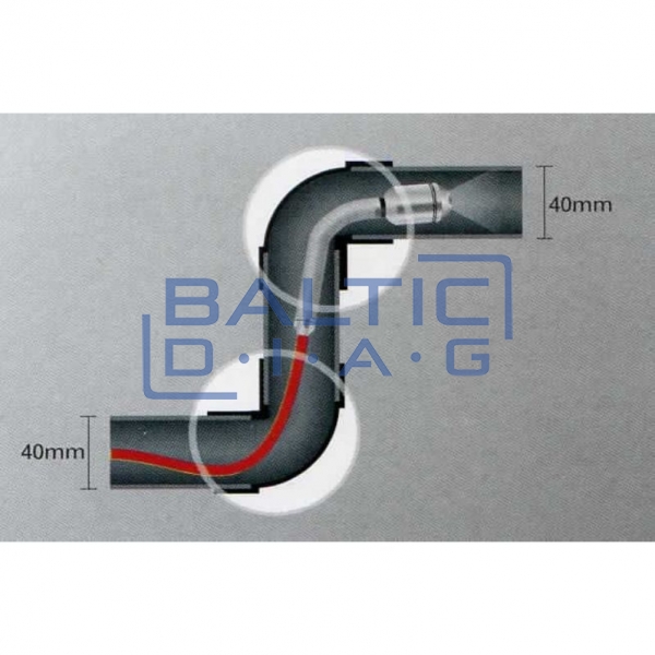 Pipe inspection endoscope with 30 m probe and IP68 camera polar videoscope