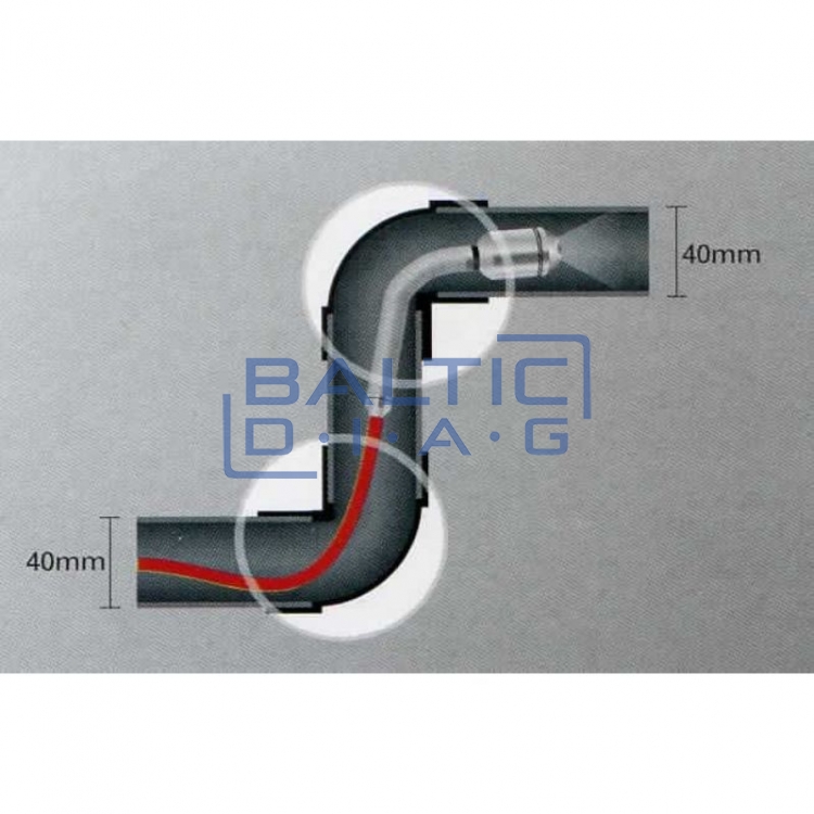 Pipe inspection endoscope with 30 m probe and IP68 camera polar videoscope