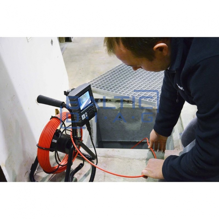 Pipe inspection endoscope with 30 m probe and IP68 camera polar videoscope