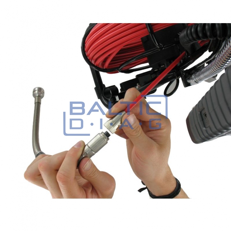 Pipe inspection endoscope with 30 m probe and IP68 camera polar videoscope