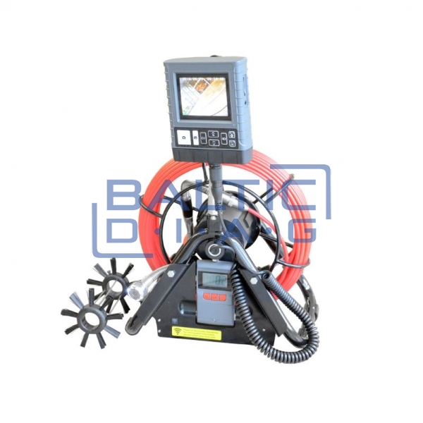 Pipe inspection endoscope with 30 m probe and IP68 camera polar videoscope