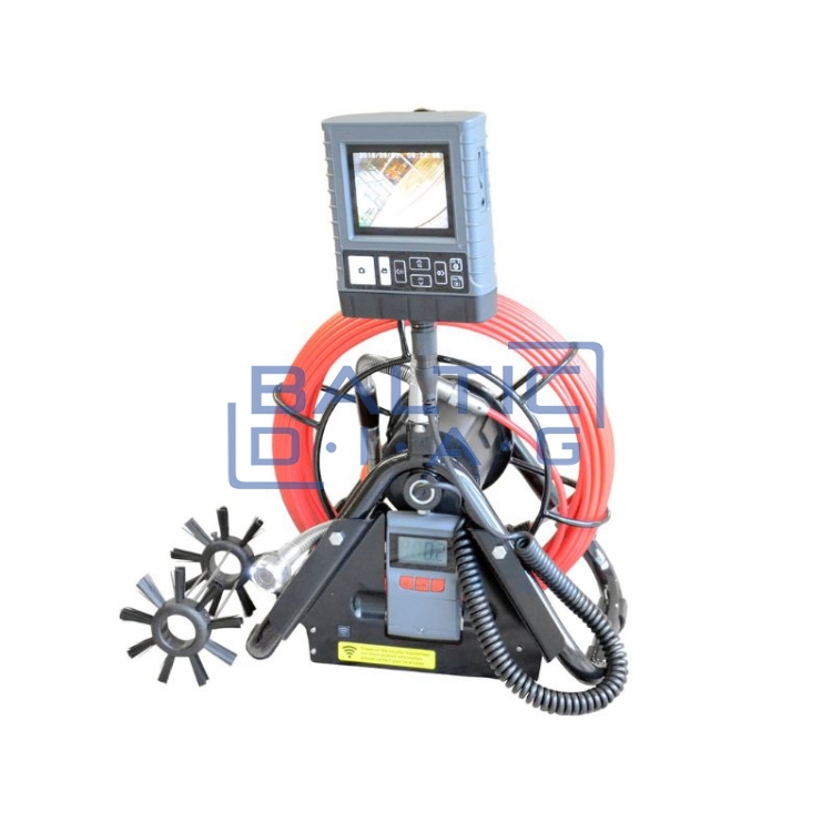 Pipe inspection endoscope with 30 m probe and IP68 camera polar videoscope