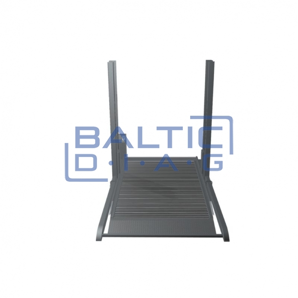 Two-post parking lift for underfloor heating