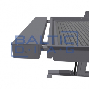 Two-post parking lift for underfloor heating