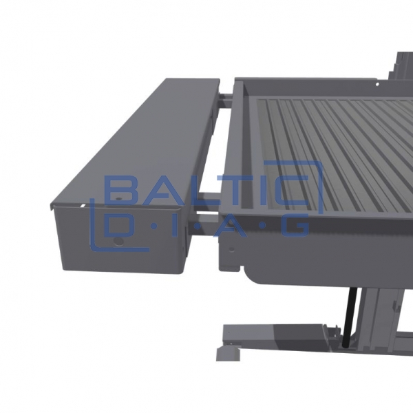Two-post parking lift for underfloor heating