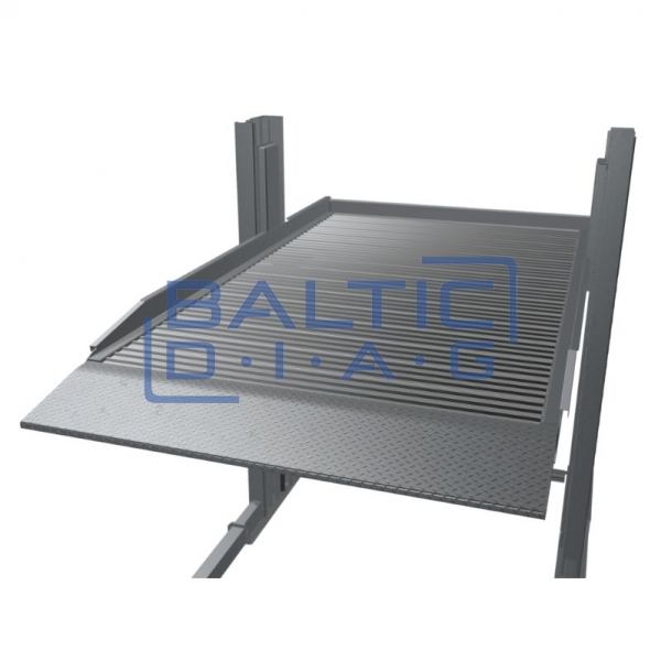 Two-post parking lift for underfloor heating