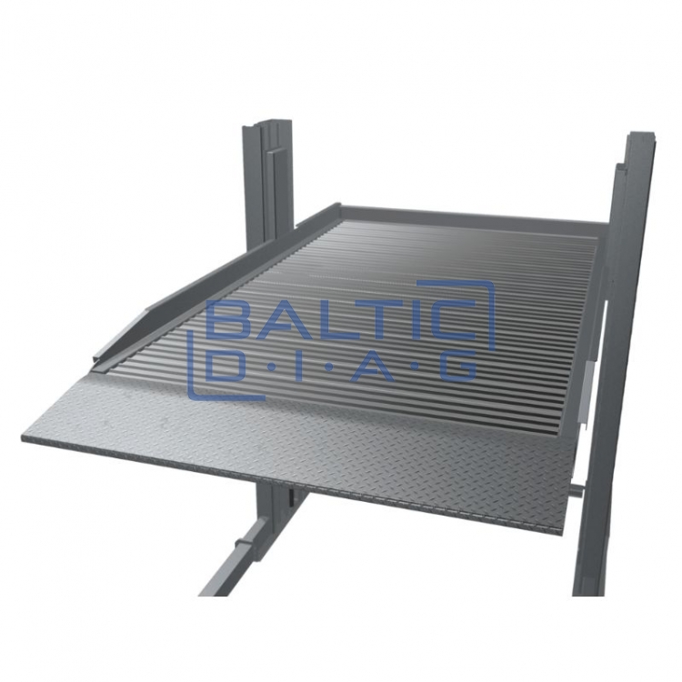 Two-post parking lift for underfloor heating