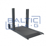 Two-post parking lift for underfloor heating