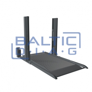Two-post parking lift for underfloor heating