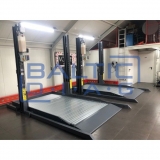 Two-post parking lift for underfloor heating