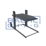 Two-post parking lift for underfloor heating