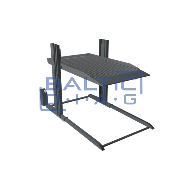 Two-post parking lift for underfloor heating