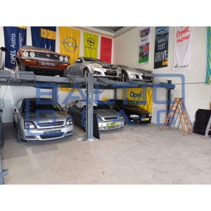 Four-post, four-car parking lift