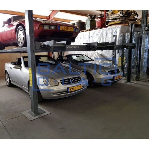 Four-post, four-car parking lift