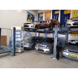 Four-post, four-car parking lift
