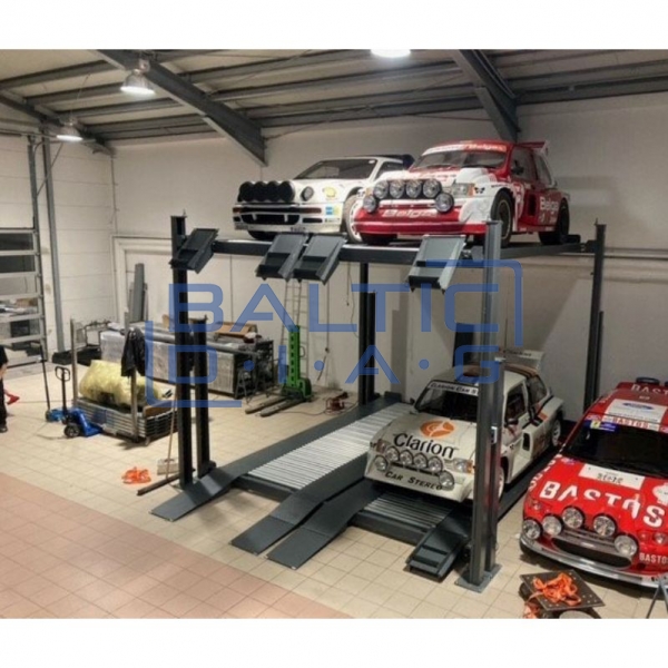 Four post six car parking lift
