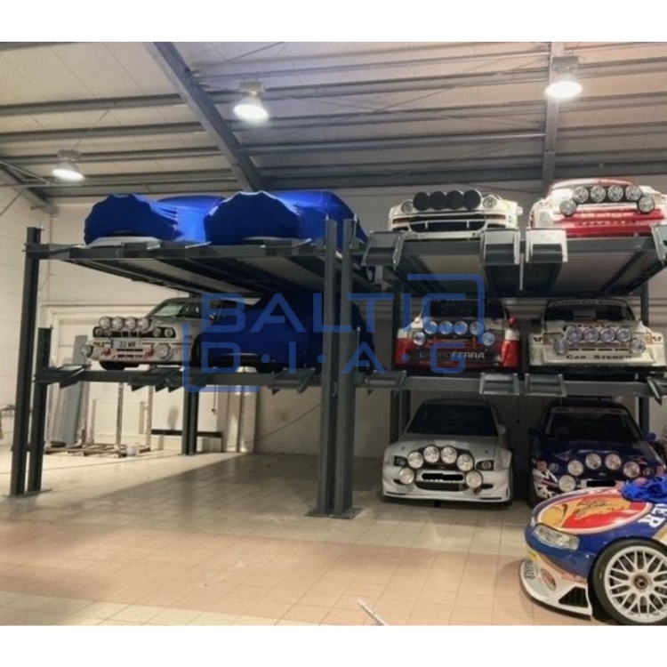 Four post six car parking lift