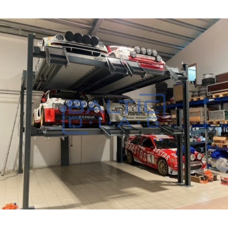Four post six car parking lift