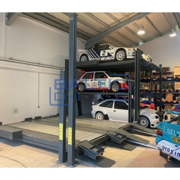 Four post six car parking lift