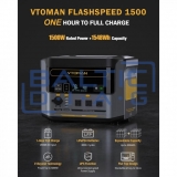 Nešiojamas akumuliatorius su valdymo bloku FlashSpeed 1500 VTOMAN