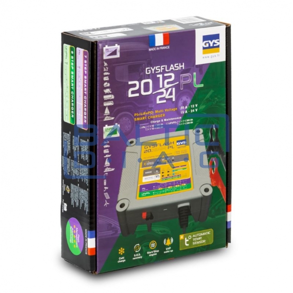 Akumuliatorių įkroviklis ir palaikymo įrenginys GYSFLASH 20.12/24 PL