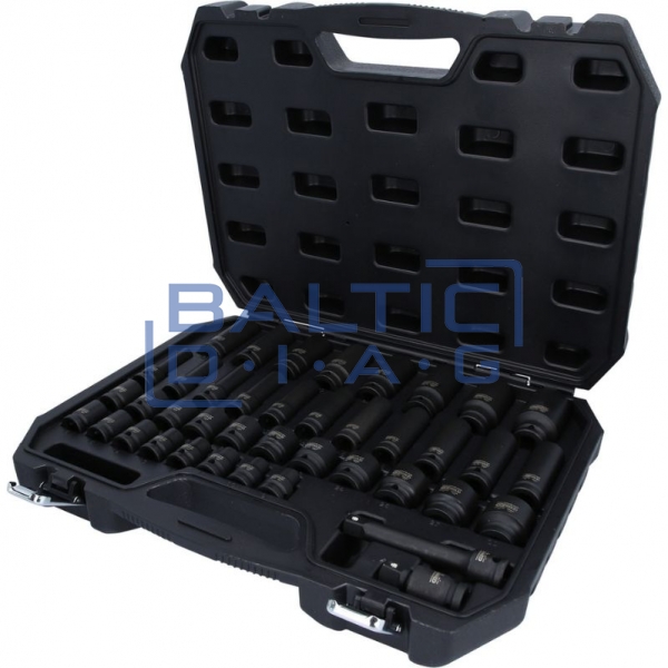 1/2" heavy-duty hex impact socket set, 40-piece KS Tools
