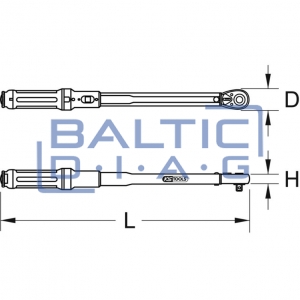 1" dinamometrinis raktas su terkšle 200–1000 Nm INFINITOOL KS Tools