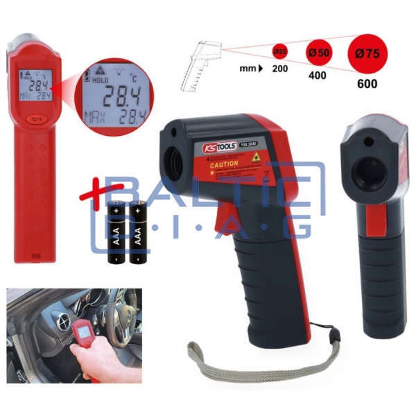 Infrared thermometer, -38° - 520°C
