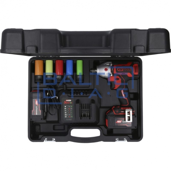 Cordless impact wrench set 1/2", 9-piece eMONSTER KS Tools