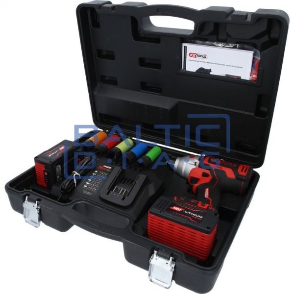 Akumuliatorinio smūginio suktuvo komplektas 1/2", 9 dalių eMONSTER KS Tools