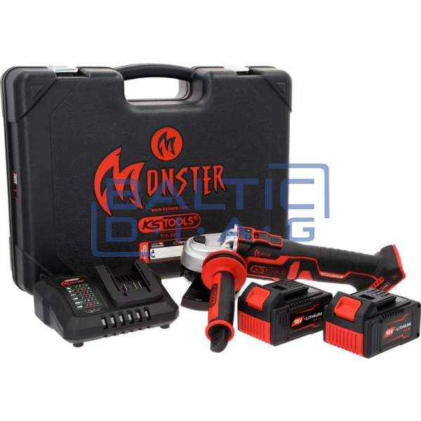 Cordless angle grinder set, 4-piece eMONSTER KS Tools